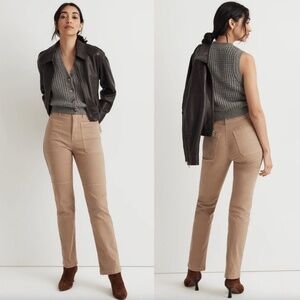 Madewell The '90s Straight Utility Pant Garment-Dyed Canvas in Dark Rope Size 28